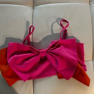 SHEIN Pink and Orange Crop Top